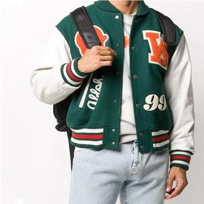 China Vintage Breathable Custom Logo Boy Winter Coat Sport Baseball Jacket Bomber Lettermans Leather Jacket for sale