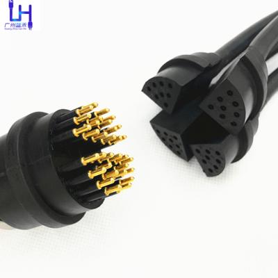 China 32 Pin Underwater Electrical Split Connector High Power Waterproof Cable Connectors For Harsh Ocean Environments for sale