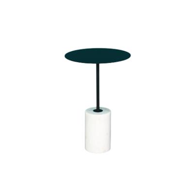 China Modern Jazz Simple White Nature Carolf Solid Marble Base with Stainless Top Side Tables for Bedroom and Living Room for sale