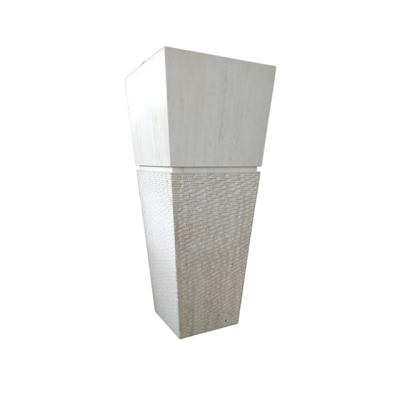 China Modern Outdoor Furniture Natural White Travertine Bis Size Flower Pot for sale