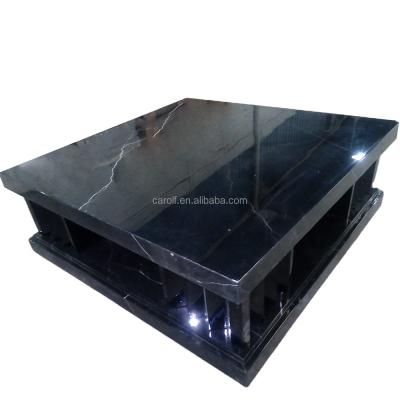 China Square Convertible Elegant Black Marble Center Table for sale