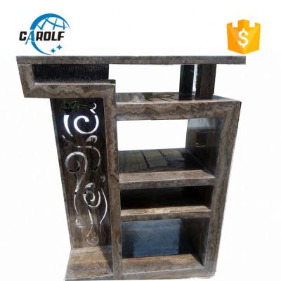 China Convertible high quality gray marble console table exported to worldwide for sale