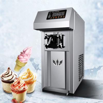 China Snack Factory 220v 1200w Commercial Industrial Rolled Ice Cream Machine Fruit Soft Ice Cream Maker Machine for sale