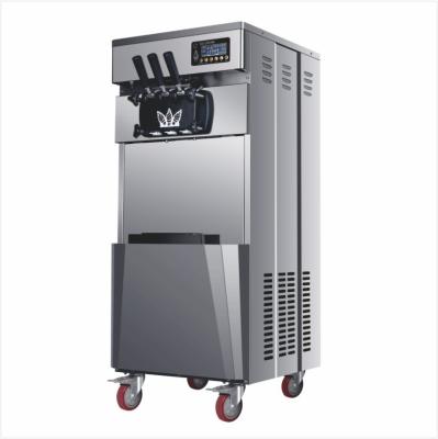 China Snack Factory Restaurant Rolled Ice Cream Machine China 3800w Soft Ice Cream Maker Air Cooled Machine for sale