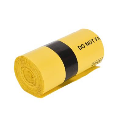 China Safety Customized Autoclave Red Yellow Plastic Medical Waste Bag Waste Garbage Bag Biohazard Bag On Roll for sale