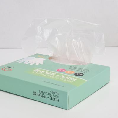 China Kitchen Plastic Waterproof Household HDPE Clear Polythene Disposable Food Cleaning Gloves for sale