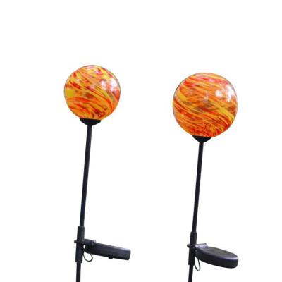 China New LED Murano Glass Solar Light Balls Garden Landscape Decorative Garden Decor Lawn Lamp for sale