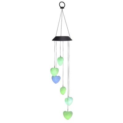 China Corridor Solar Intelligent Wind Chime Love Style Love Decoration 2V 40maH Pendant Lamp Beads Solar Panel for sale