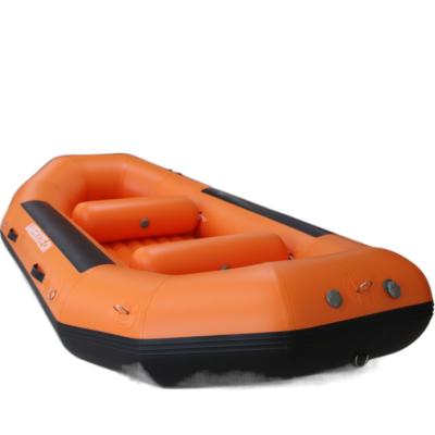 China 0.9mm PVC Factory Hot Selling White Water Rafting Boat Inflatable Rafting Boat Inflatable Raft For Sale 430cm for sale