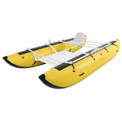 China 0.9mm PVC Factory Outlet Float Easy To Use Cold And Strong Anti Aging Heat Resistant Pontoon Fishing Boat for sale