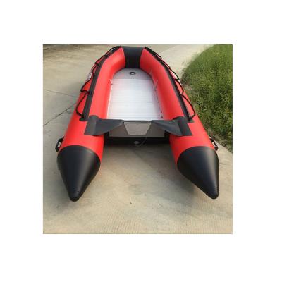 China 2021 PVC 270 Rigid Hull 290 320 360 480 Fiberglass Inflatable Boat Comfortable Strong Safety Lift for sale