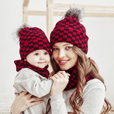 China breathable & YANGTONG Waterproof Christmas Style Kids Hats Baby Acrylic Lattice Winter Beanie Winter Amazon High Quality Hot Selling for sale