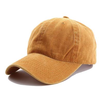 China Hot Selling Powerful 6 Panel High Quality Retro Denim Hat Suede Sports Adjustable Unisex Baseball Hat Peaked Baseball Hat for sale