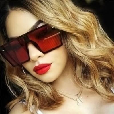 China 2021 Wholesale Custom Rimless Sunglasses Women Ladies Sun Glasses Oversized Trendy Designer Fashion Sun Glasses Vintage Shades for sale