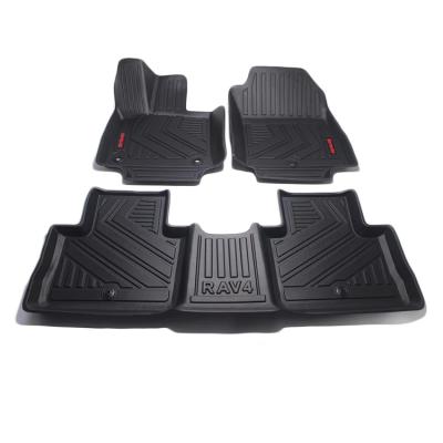 China Protect Car Floor 3D Environmental Protection Strip Rav4 2020 Feet Carpet Floor Mat Foot Pad for sale