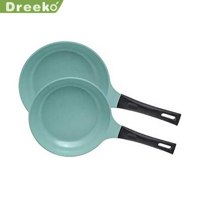 China CLASSIC 20/26cm die cast aluminum non marble jade stick fry pan set for sale