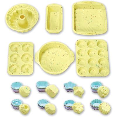 China Household Disposable Kitchen Silicone Nonstick Bread Toast 6 Piece Bakeware Set for sale