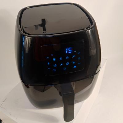 China Less Fat Promotional Black Mini Portable Electric Oil Free Digital Control LED Display 6L Air Fryer for sale