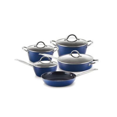 China Sustainable Wholesale 9pcs Non Stick Forged Aluminum Cookware Set for sale