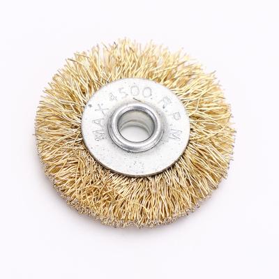 China 2.56 Inch High Quality Durable Wire Brush Angle Grinder Circular Brass Wire Cleaning Clean Brush for sale