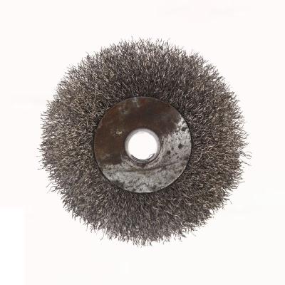 China POLISHING Products OEM 125mm Wire Wheel Brush 4.92IN Top Tier Stainless Steel Round Wire Brush for sale