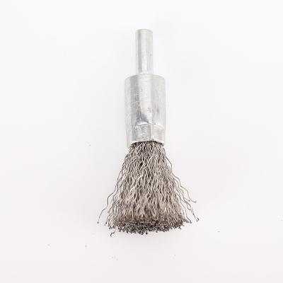 China POLISHING Wire Brush Suppliers 0.669IN Wire Hair Brush Steel Handle Wire Brush With Steel Leg for sale