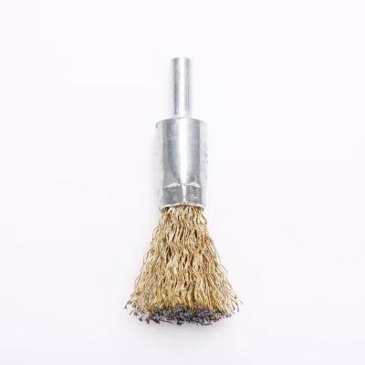 China Wholesale Wire POLISHING Hair Broom Stainless Steel Wire End Brush with Steel Shank for Grinder for sale