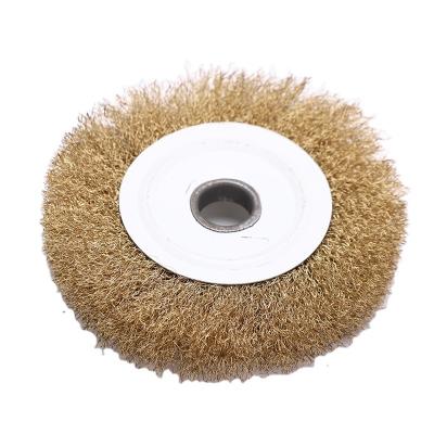 China High Quality Polishing Clean Round Polishing Round SS Wire Brush SS 150MM Clean Durable Circular Wire Brush for sale