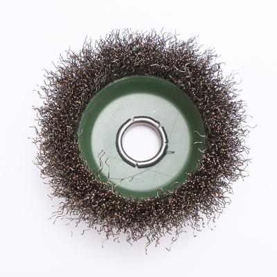 China POLISHING New Arrival Cleaning 304 Stainless Steel Wire Brush 4.92in Steel Wire Disc Polishing Brush for sale