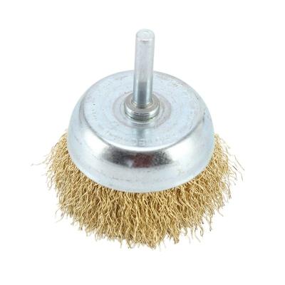 China Top Rank 6MM 75MM Shaft Stainless Steel Wire Chimney Cleaning Brush Wire Cup Brush POLISHING Brush for sale