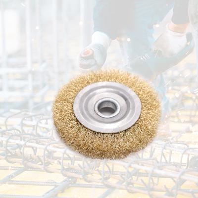 China Factory Best Selling Wire Cleaning Wheel Sweep 100mm Wire Polishing Clean Brush For Angle Grinder for sale