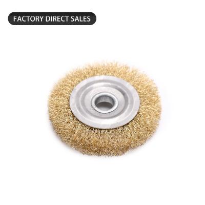 China 2022 New Arrival Wholesale Durable Circular Wire Clean Brush 100mm OEM Brass Wire Brush for sale