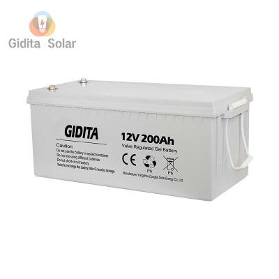 China 12 volt Solar Power System Battery 200ah Lead Acid AGM/GEl Battery Motorcycle Battery for sale