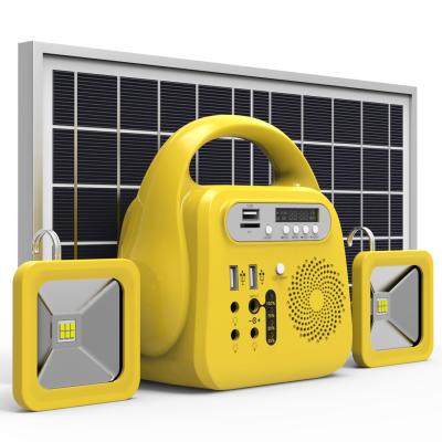 China Portable Multifunctional Solar Emergency Light with 300W AC Output and 10W/18V Solar Panel for sale