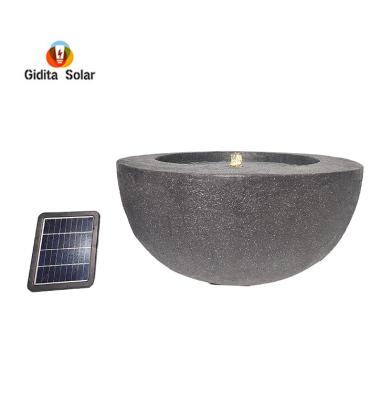 China Max Flow 200L/H Solar Water Fountain with Sandstone Bowl Outdoor Water Pump 8V/1W à venda