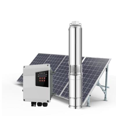 China Solar Well Water Pump 1Hp DC for High Pressure Solar Submersible Pump Max. Head 95m zu verkaufen