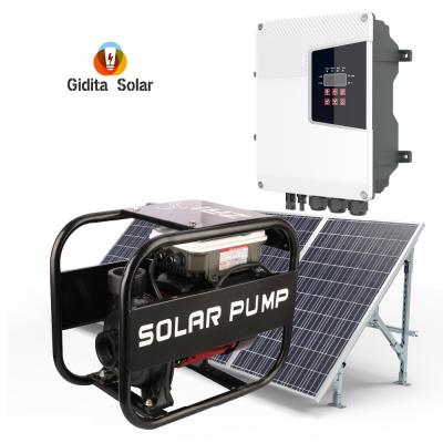 China 1Hp Solar Water Pump with Max. Head of 14m AC DC Solar Surface Pump for sale