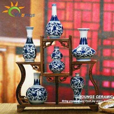 China Various small chinese antique porcelain blue and white ceramic vases for sale