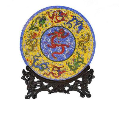 China China excellent quality dragon porcelain handpainting ceramic plates for souvenir for sale