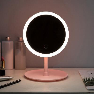 China Lighted led makeup light mirror touch adjustable dimmer led dressing table mirror 3 color lightUSB filling for sale