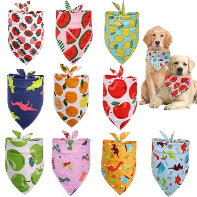 China Viable Washable Scarf Dog Bibs Single Layer Triangle Shaped Pet Connection Summer Design Bandana for sale