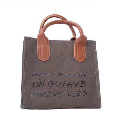 China Durable Reusable Brown Tote Bag Canvas Shopping Bag Natural Custom Travel Agency Women Large Capacity for sale