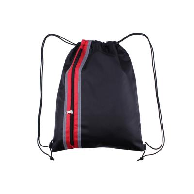 China Custom Travel Agency Colorful Logo Storage Bag Waterproof Polyester Nonwoven Sports Backpack Drawstring Bag for sale