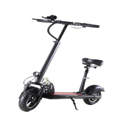 China Quilen 350W 10 Inch 36V 48V Long Range 45km Unisex Folding Two Wheel Smart Electric Scooter For Adult With Seat for sale