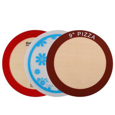 China Food Grade Customized Sustainable Fiberglass Non-Slip Pastry Round Silicone Baking Mat Dough for sale