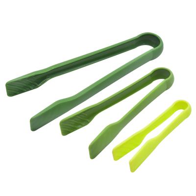 China Viable Custom Multi Color Plastic Kitchen Utensils Barbecue Clip Food Grade Bread Tongs for sale