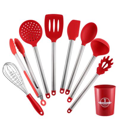 China Sustainable Hot Sale Home Kitchen Accessories 8 Pcs Sets Kitchenware Silicone Cookware Sets for sale