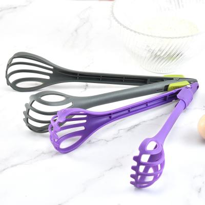 China Sustainable Customized Eco - Friendly Food Grade Kitchen Utensils Plastic Food Tongs for sale