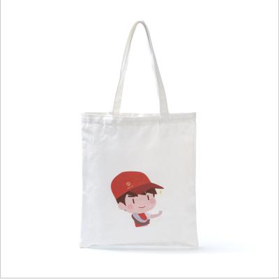 China Fashion\Simple White Empty Logo Cotton Canvas Tote Bag Cheap Reusable Shopping Bags Custom Printing Wholesale Comfortable\durable for sale