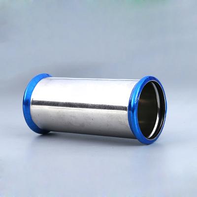 China Fluid Stainless steel 304/316 Factory Wholesale Promotional Press Fit Pipe Fitting Stainless Steel Equal Coupling for sale